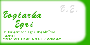 boglarka egri business card